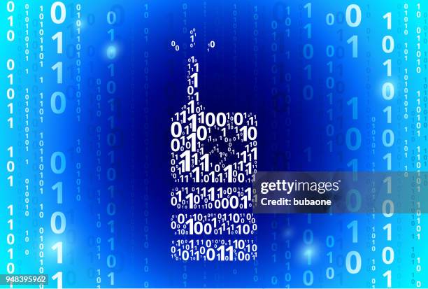 2 way radio binary code blue vector pattern background - virtual fair stock illustrations