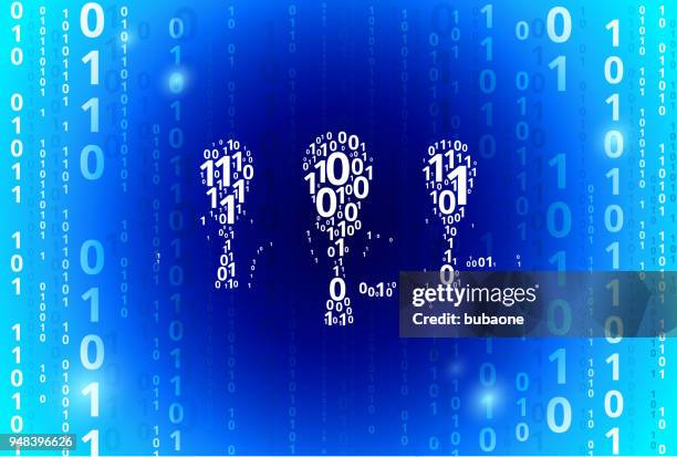 tech support binary code blue vector pattern background - virtual support icon stock illustrations
