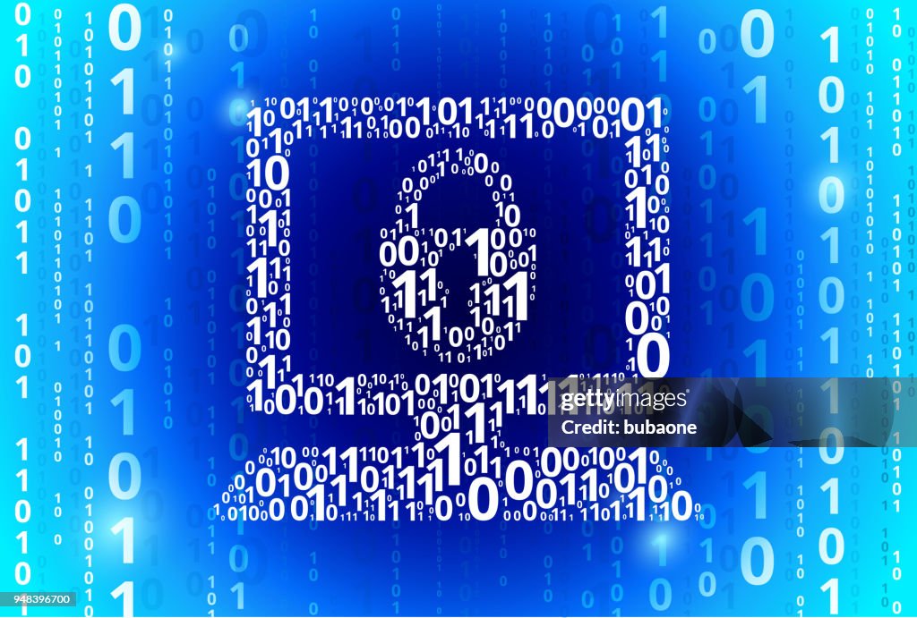 Computer Security Code Computer Security Binary Code Blue Vector Pattern Background High-Res ...