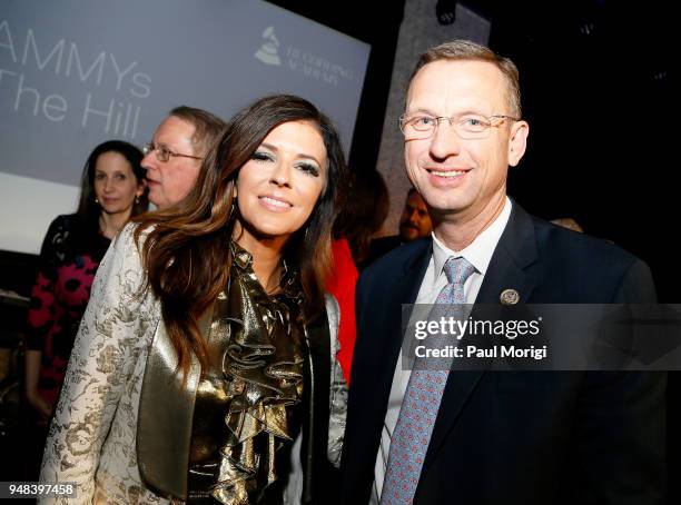 Musician Karen Fairchild of Little Big Town and United States Representative Doug Collins attend Grammys on the Hill Awards Dinner on April 18, 2018...