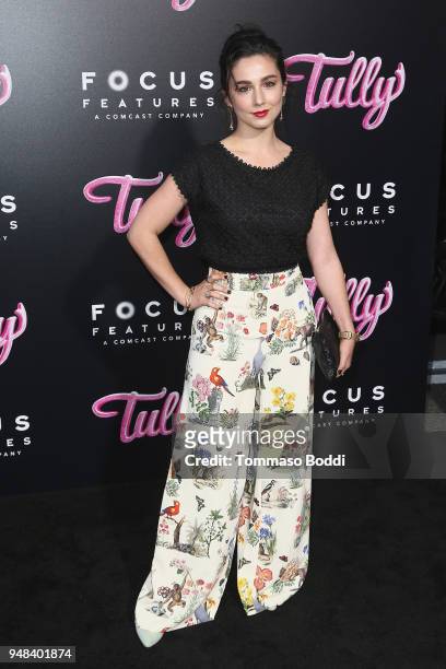 Molly Ephraim attends the Premiere Of Focus Features' "Tully" at Regal LA Live Stadium 14 on April 18, 2018 in Los Angeles, California.