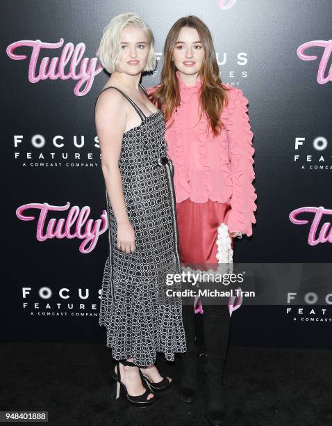 Mady Dever and Kaitlyn Dever arrive to the Los Angeles premiere of Focus Features' "Tully" held at Regal LA Live Stadium 14 on April 18, 2018 in Los...