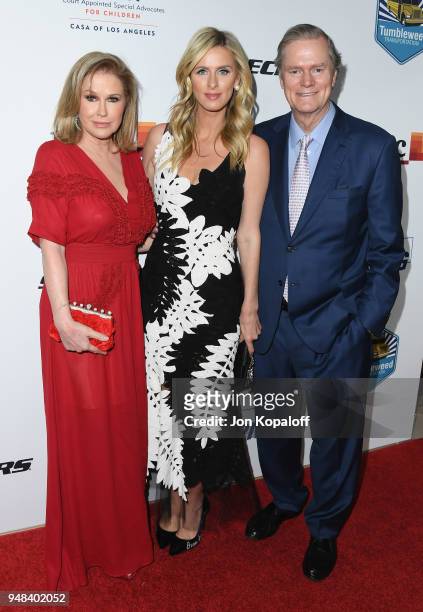 Kathy Hilton, Nicky Hilton and Richard Hilton attend CASA Of Los Angeles' 2018 Evening To Foster Dreams Gala at The Beverly Hilton Hotel on April 18,...