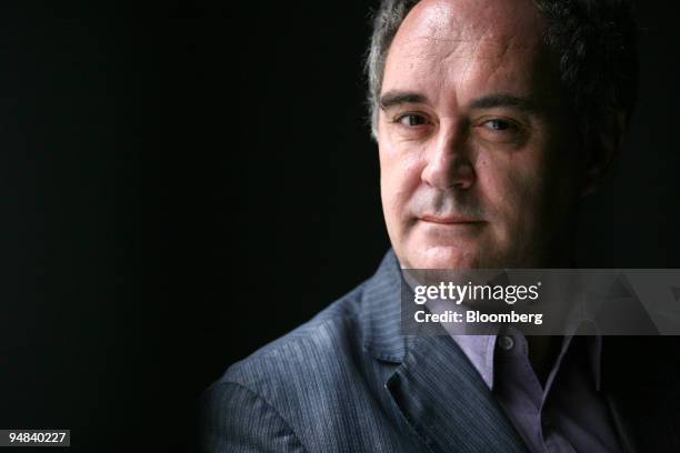 Ferran Adria Acosta, the chef at the Michelin starred El Bulli restaurant poses after an interview in London, U.K., on Tuesday, Sept. 30, 2008. El...