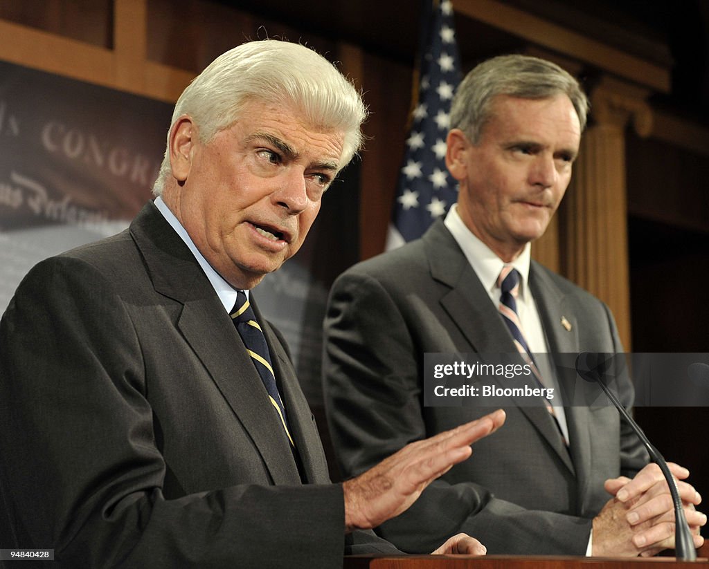 Christopher Dodd Senators Chris Dodd, Connecticut Democrat and chairman of the Senate ...