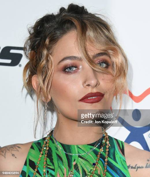 Paris Jackson attends CASA Of Los Angeles' 2018 Evening To Foster Dreams Gala at The Beverly Hilton Hotel on April 18, 2018 in Beverly Hills,...