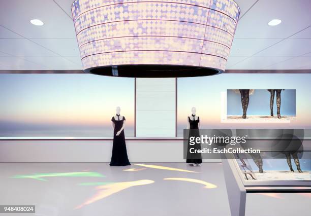 concept of a future fashion store - retail innovation stock pictures, royalty-free photos & images