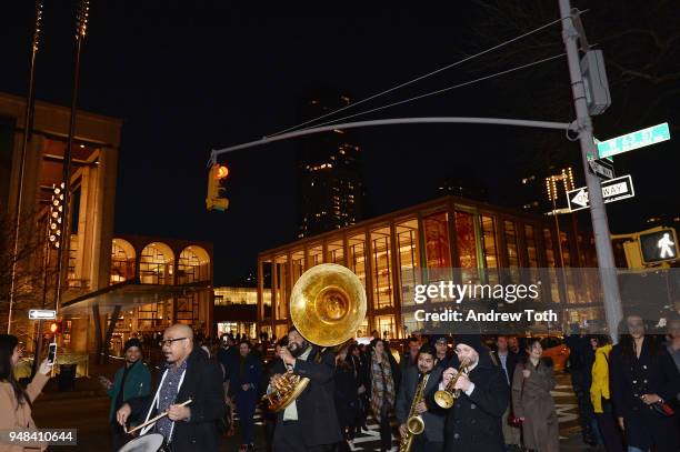 The Sugartone Brass Band performs during the Vulture + IFC celebrate the Season 2 premiere of "Brockmire" at Walter Reade Theater on April 18, 2018...