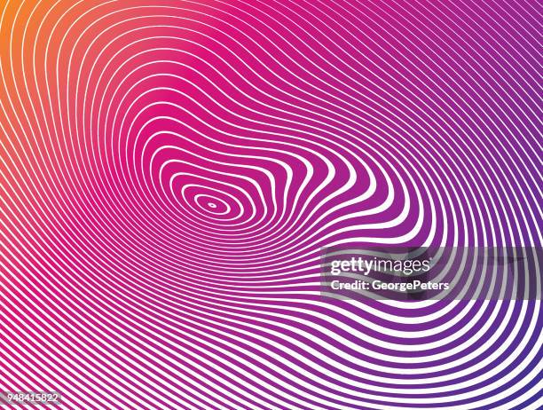 ilustraciones, imágenes clip art, dibujos animados e iconos de stock de patrón de semitono, antecedentes de líneas onduladas, onduladas - rizado descripción física