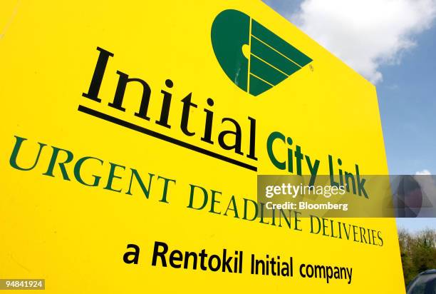 The City Link company logo is displayed outside their depot in Hemel Hempstead, Hertfordshire, U.K., on Friday, May 2, 2008. Rentokil Initial Plc,...