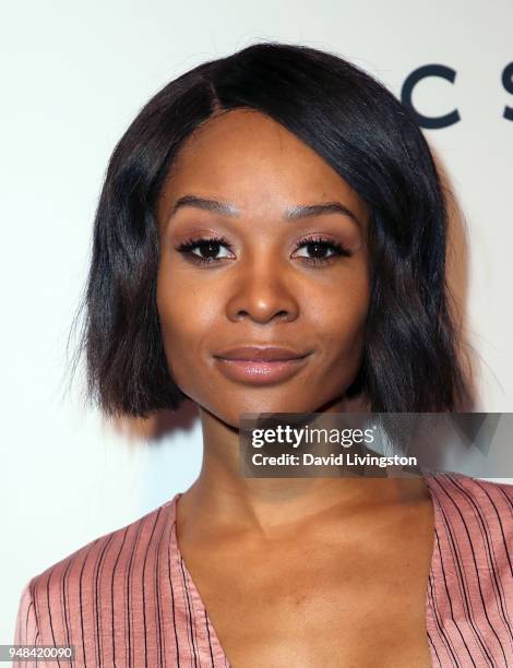 Personality Zuri Hall attends Party with a Purpose x PacSun WE Day pre-party at The Peppermint Club on April 18, 2018 in Los Angeles, California.