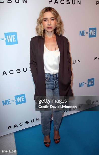 Actress Olesya Rulin attends Party with a Purpose x PacSun WE Day pre-party at The Peppermint Club on April 18, 2018 in Los Angeles, California.