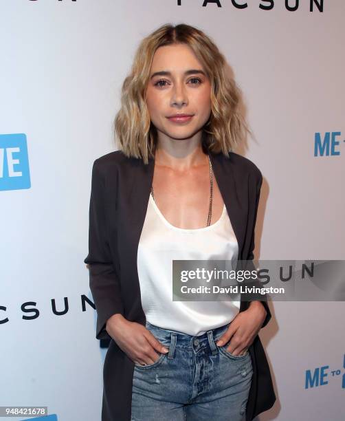 Actress Olesya Rulin attends Party with a Purpose x PacSun WE Day pre-party at The Peppermint Club on April 18, 2018 in Los Angeles, California.