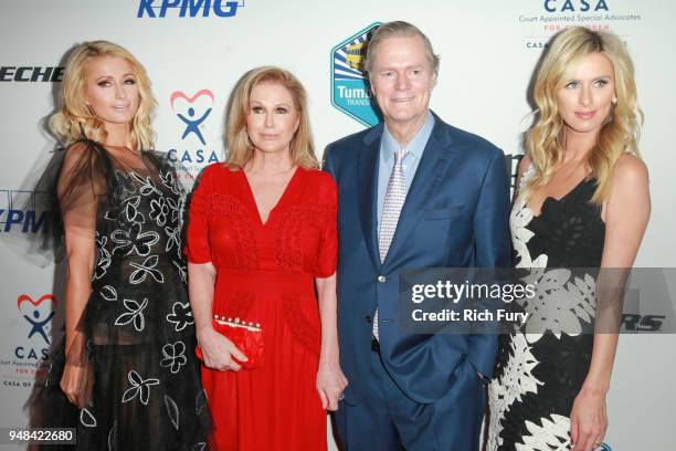 Paris Hilton, Kathy Hilton Rick Hilton and Nicky Hilton Rothschild attend the CASA Of Los Angeles' 2018 Evening To Foster Dreams Gala at The Beverly...