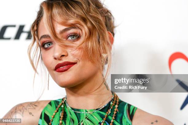 Paris Jackson attends the CASA Of Los Angeles' 2018 Evening To Foster Dreams Gala at The Beverly Hilton Hotel on April 18, 2018 in Beverly Hills,...