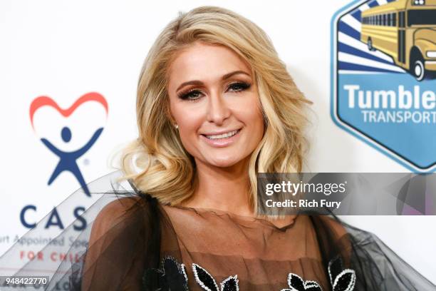 Paris Hilton attends the CASA Of Los Angeles' 2018 Evening To Foster Dreams Gala at The Beverly Hilton Hotel on April 18, 2018 in Beverly Hills,...