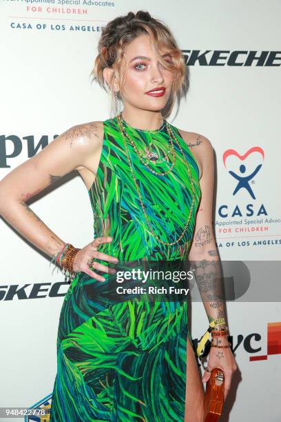 Paris Jackson attends the CASA Of Los Angeles' 2018 Evening To Foster Dreams Gala at The Beverly Hilton Hotel on April 18, 2018 in Beverly Hills,...