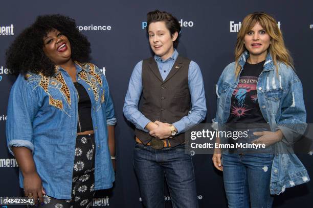 Nicole Byer, Rhea Butcher, and Brooke Van Poppelen attend Prime Video & EW's Night of a Thousand Laughs at Hollywood Athletic Club on April 18, 2018...