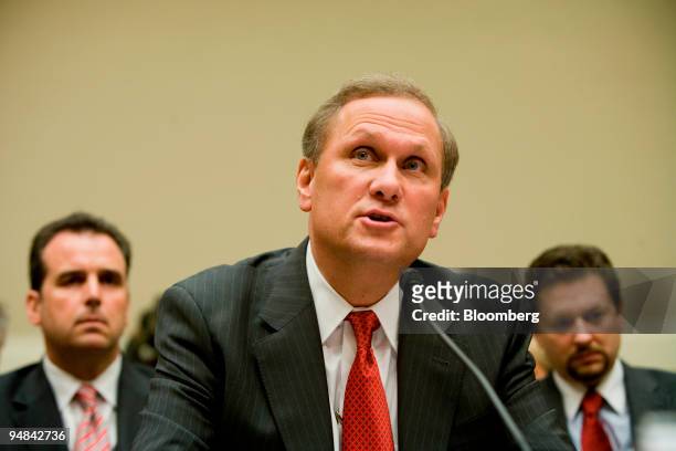 Robert L. Parkinson, chairman and chief executive officer of Baxter International Inc., testifies at a House Oversight and Investigations...