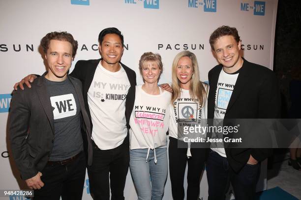 Co-Founder, Craig Kielburger, PacSun, CBO, Alfred Chang, WE, CEO, Roxanne Joyal, PacSun, SVP Women's Merchandising and Design, Brieane Olson and WE,...