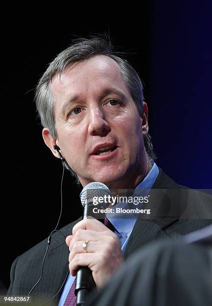 Anthony Banbury, regional director for Asia for the United Nations World Food Programme , speaks during the Clinton Global Initiative Asia 2008 in...