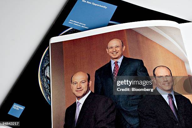 The Goldman Sachs Group Inc. Executives, from right, Gary Cohn, president and co-chief operating officer, Lloyd Blankfein, chairman and chief...