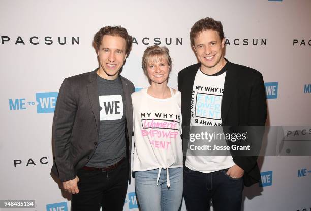 Co-Founder, Craig Kielburger, ME to WE, CEO, Roxanne Joyal and WE, Co-Founder, Marc Kielburger attend Party with a Purpose, the Official Pre-Party to...