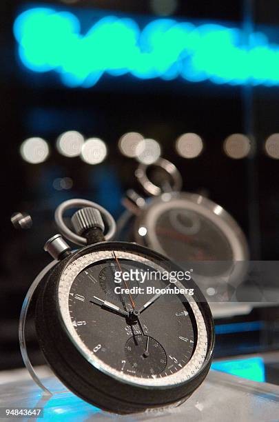 Omega Olympic split-second chronograph is seen in Turin, Italy, Tuesday, February 21, 2006.