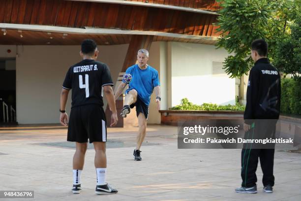 Delegates attend a Sepak Takraw session on day four of the SportAccord at Centara Grand & Bangkok Convention Centre on April 18, 2018 in Bangkok,...