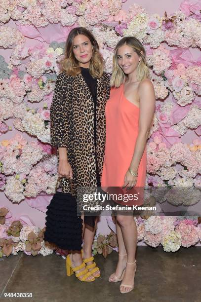 Mandy Moore and Emily Schuman attend Cupcakes and Cashmere Ten Year Anniversary Party at Trunk Club on April 18, 2018 in Culver City, California.