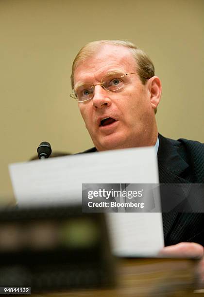 David Strunce, chief executive officer of Scientific Protein Laboratories, LLC, testifies at a House Oversight and Investigations subcommittee...