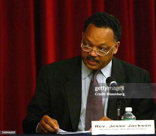 Reverend Jesse Jackson Sr. Speaks at a public meeting hosted by the Federal Reserve Board the proposal by J. P. Morgan Chase & Co. To merge with Bank...