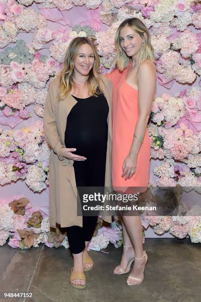 Haylie Duff and Emily Schuman attend Cupcakes and Cashmere Ten Year Anniversary Party at Trunk Club on April 18, 2018 in Culver City, California.