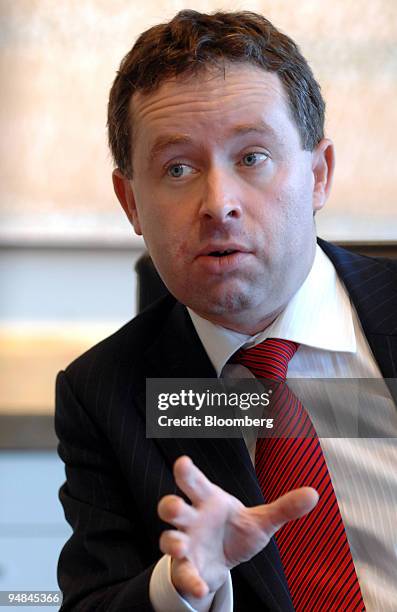 Alan Joyce, Qantas Airways Ltd. Chief executive officer, speaks during an interview at his office in Sydney, Australia, on Thursday, Nov. 27, 2008....