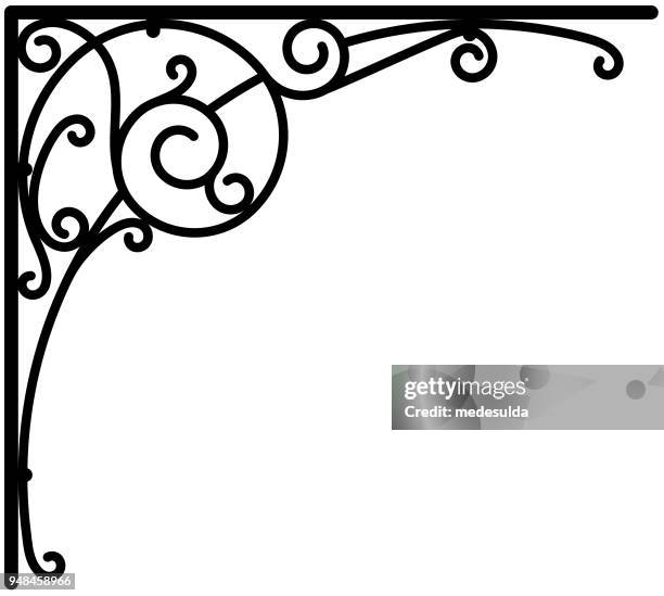 art nouveau - wrought iron stock illustrations