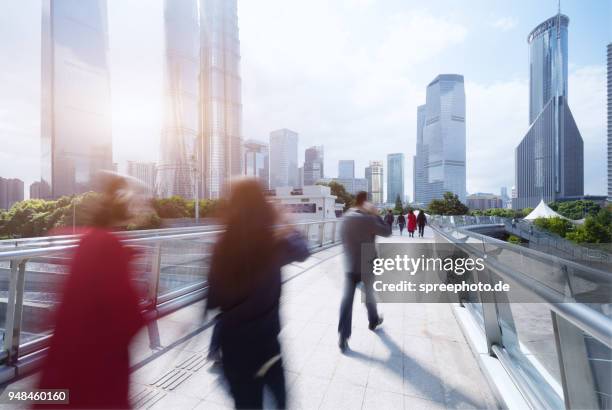 china, shanghai skyline - people shanghai stock pictures, royalty-free photos & images