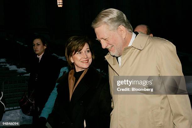 Bernie Ebbers, former CEO of Worldcom, leaves Manhattan Federal Court accompanied by his wife, Kristie, Wednesday, Jan. 26, 2005.