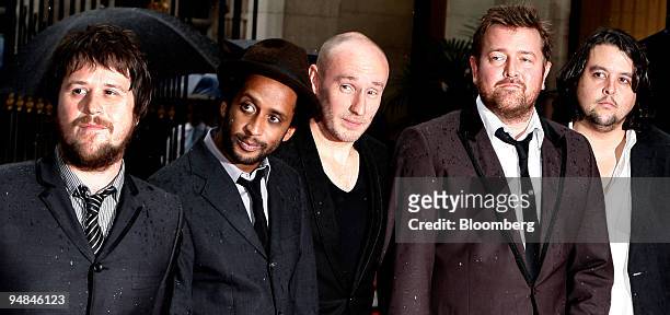 British rock group 'Elbow' arrive for the Nationwide Mercury Music Prize awards at Grosvenor House Hotel in London, U.K., on Tuesday, Sept. 9, 2008....