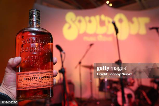 Bulleit Frontier Whiskey celebrates the launch of its Frontier Works: Bottle Impressions Series at Soul'd Out Music Festival on April 18, 2018 in...