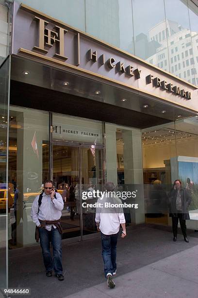 Man enters the Hickey Freeman store at 666 Fifth Avenue in New York, U.S., on Friday, April 25, 2008. Carlyle Group, the world's second-largest...