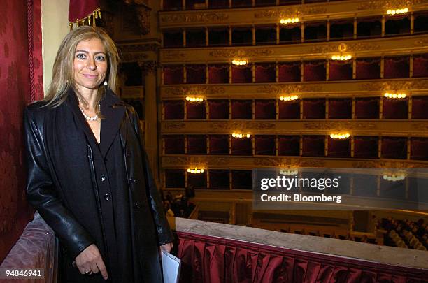 Elisabetta Fabbri, director of conservation at La Scala, Milan, poses in the opera house, Friday, November 19, 2004. La Scala reopens December 7...