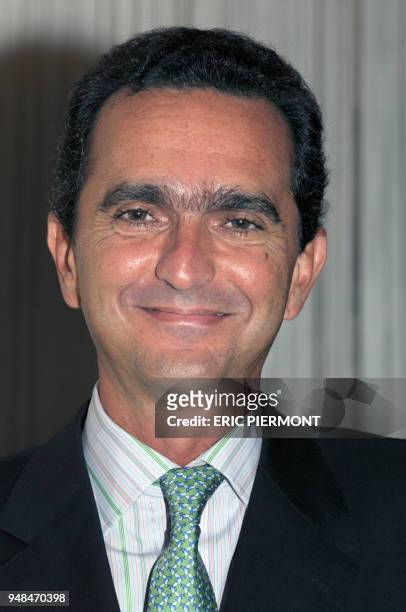 French telecom Numericable-Completel group's Chief Executive Officer Pierre Danon poses on September 11, 2008 in Paris after a press conference to...