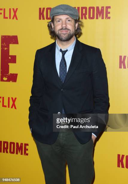 Actor Jason Sudeikis attends the premiere of Netflix's "Kodachrome" at ArcLight Cinemas on April 18, 2018 in Hollywood, California.