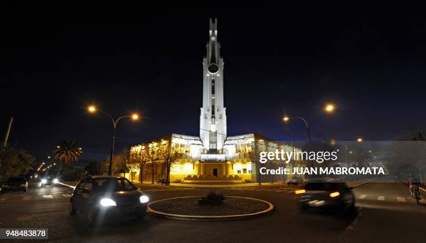 By Oscar Laski Picture of the Town Hall of Carhue, near Lago Epecuen village, some 600 km southwest of Buenos Aires taken on May 4, 2011. Parts of...