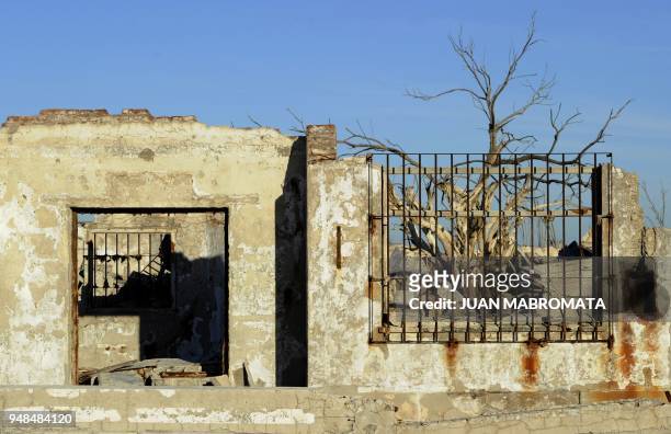 By Oscar Laski Picture of the former Provincia Bank taken in Lago Epecuen village, some 600 km southwest of Buenos Aires, on May 3, 2011 after the...