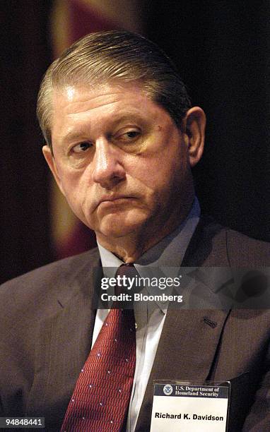 Richard K. Davidson, chairman, president and CEO of Union Pacific Corp., listens during a meeting of the National Infrastructure Advisory Council in...