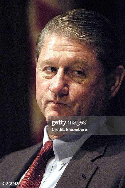 Richard K. Davidson, chairman, president and CEO of Union Pacific Corp., listens during a meeting of the National Infrastructure Advisory Council in...