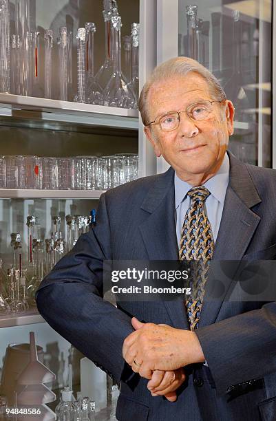 Alfred E. Mann, chairman and chief executive officer of MannKind Corp., poses at the company's headquarters in Valencia, California, U.S., on...