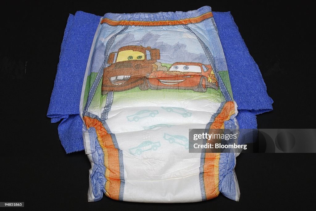 A Huggies Pull-Ups diaper is photographed in New York, U.S., on