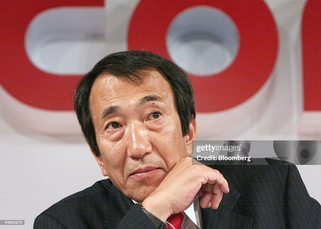 Masao Nakamura, president of NTT DoCoMo Inc., speaks during